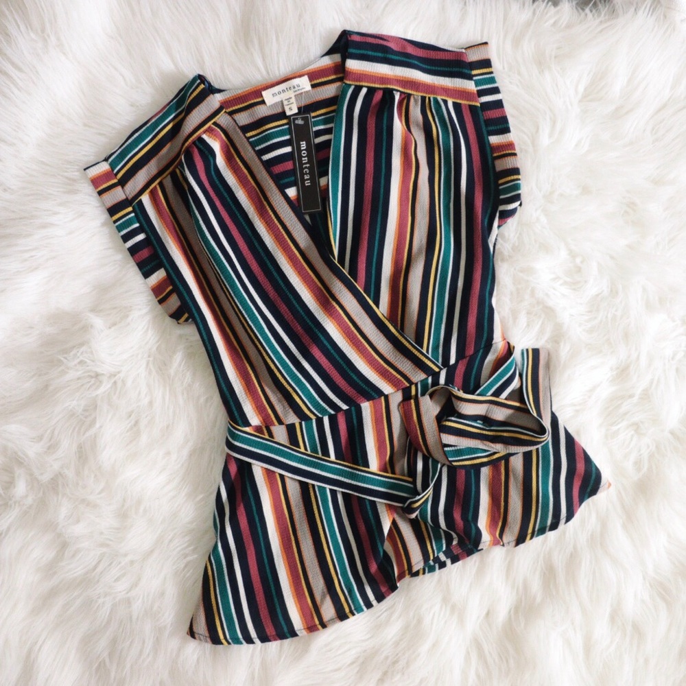 Monteau striped blouse size S